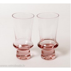 2. gab. Rozā stikla degvīna glāzes, PSRS 
